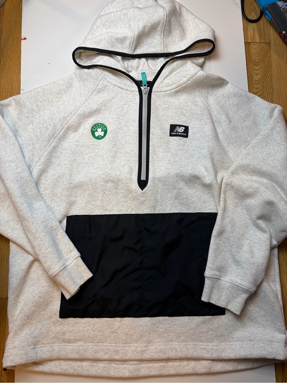 New Balance x Boston Celtics half zip hoodie sweatshirt